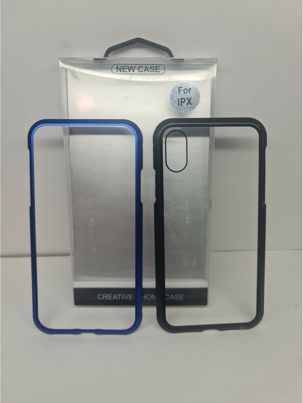 Iphone X Aluminum Construction Magnetic Case glass backing for wireless charging